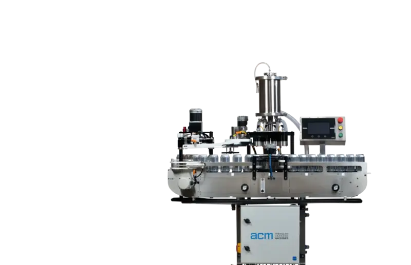 Čtyřhlavová plnička plechovek se zátkovačkou CP-4