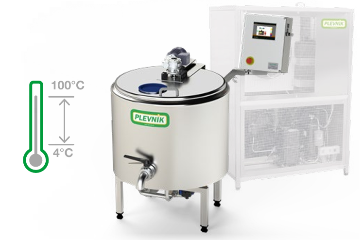 Pasterizátory s chladicí/vyhřívací jednotkou PH 200-650 l