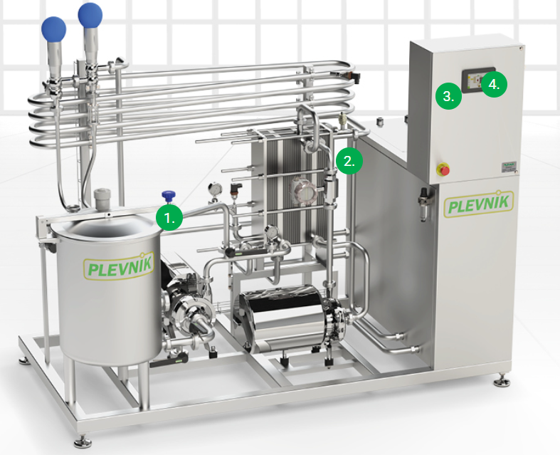 Průtokový pasterizátor PP 500-3000 l