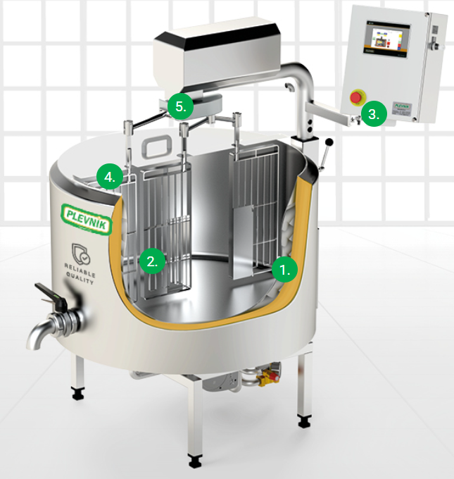 Sýrařské kotle SKH 50-1500 l