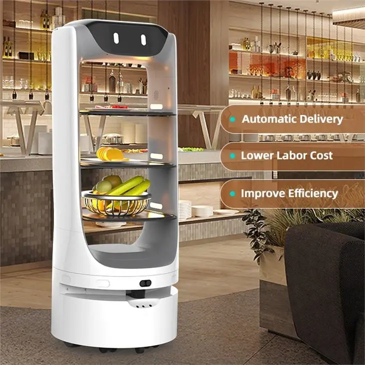 Autonomní robot na doručování jídla | Robot číšník | Restauranční robot | Hotelový servisní robot Autonomní robot na doručování jídla | Robot číšník | Restauranční robot | Hotelový servisní robot