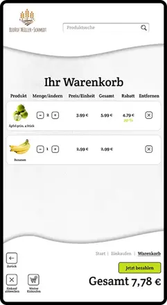 Funkce inteligentního nákupního košíku