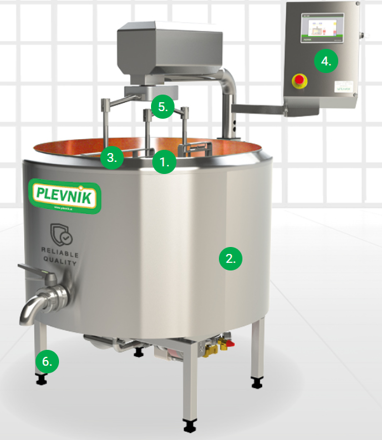 Sýrařské kotle SKH-Cu 300–1500 l