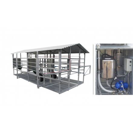 Mobilní dojírna / 4 dojecí jednotky / dojení do nádrže / se sběrnou nádobou