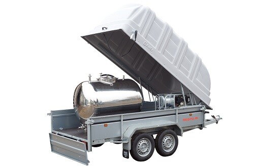 Přívěs s plastovou střechou