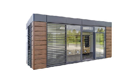 Moderní kontejnerová prodejna pro samoobslužný prodej